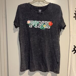 PINK by Victoria's Secret Tropical Logo Short Sleeve Graphic T-Shirt